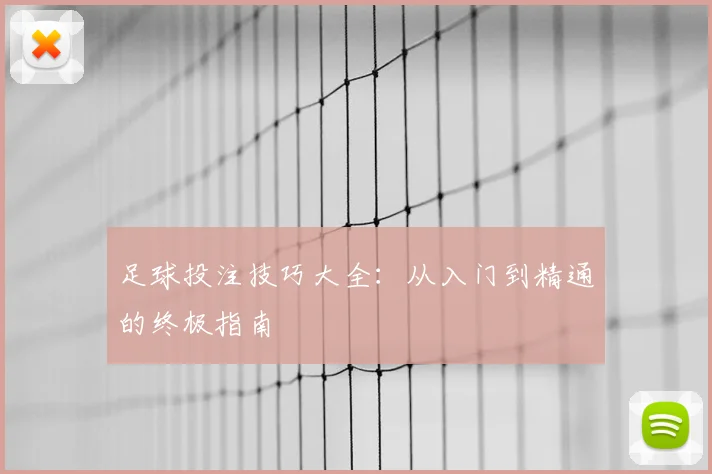 足球投注技巧大全：从入门到精通的终极指南